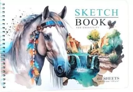 Szkicownik A5/60K gładki Koń FRESH - tantis.pl