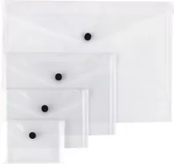 Teczki koperty PP przezroczyste komplet A4-A7