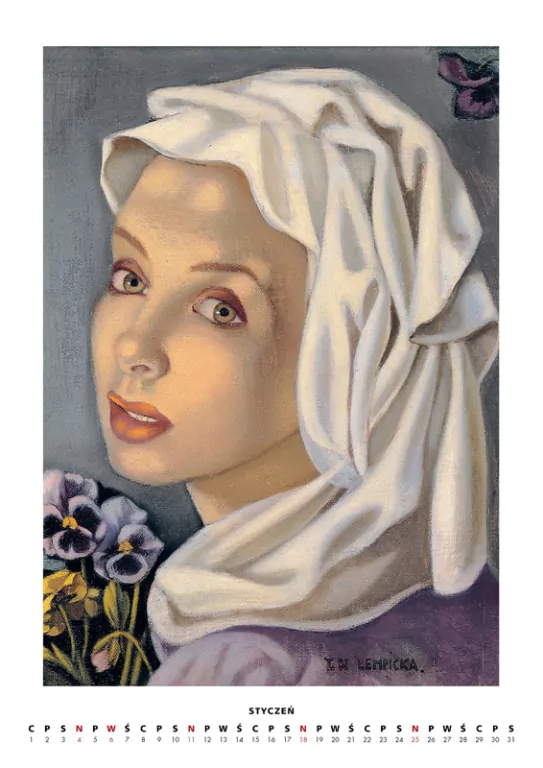 Kalendarz 2026 - Tamara Łempicka wzór 2 A3 - tantis.pl