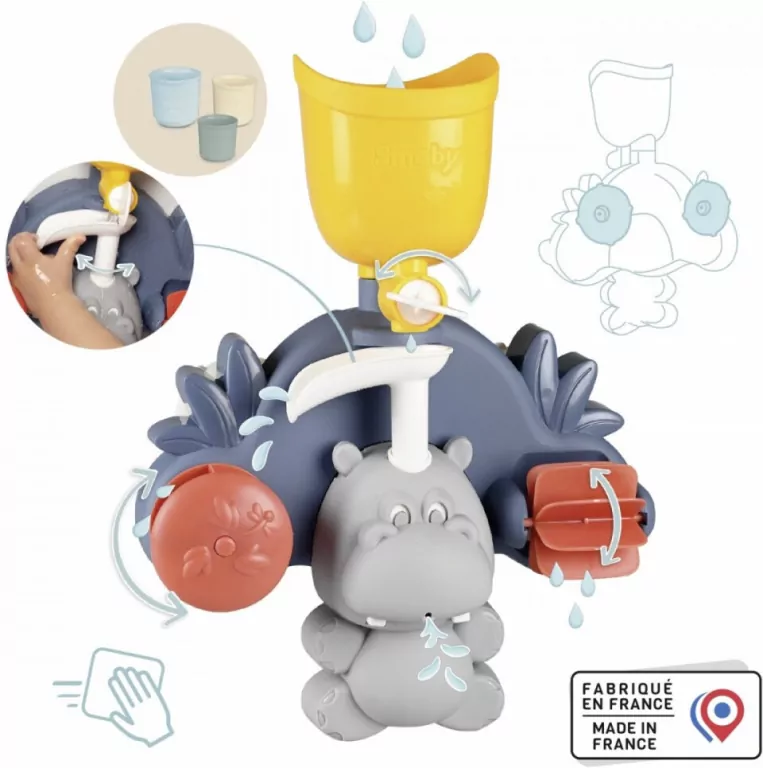 Zabawka do kąpieli Little Smoby Hipopotam - tantis.pl