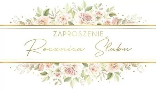 Zaproszenie Rocznica Ślubu (10szt) - tantis.pl