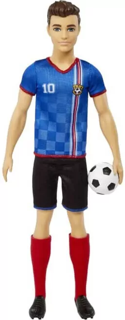 Lalka Barbie Ken Piłkarz niebieska koszulka - tantis.pl