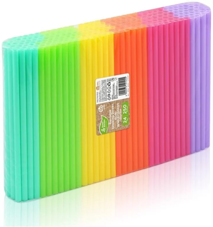 Słomki wielokrotnego użytku 9x240mm - tantis.pl