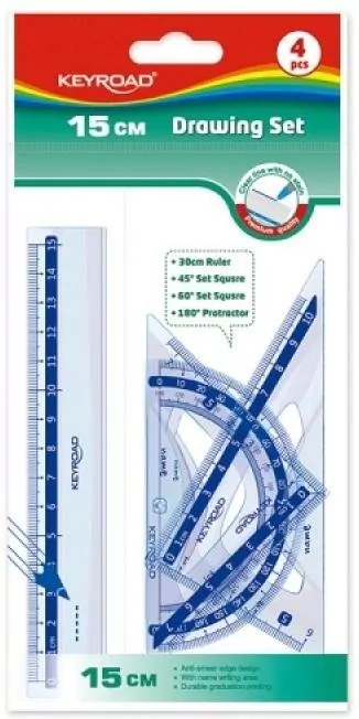 Zestaw geometryczny transparentny 4el - tantis.pl