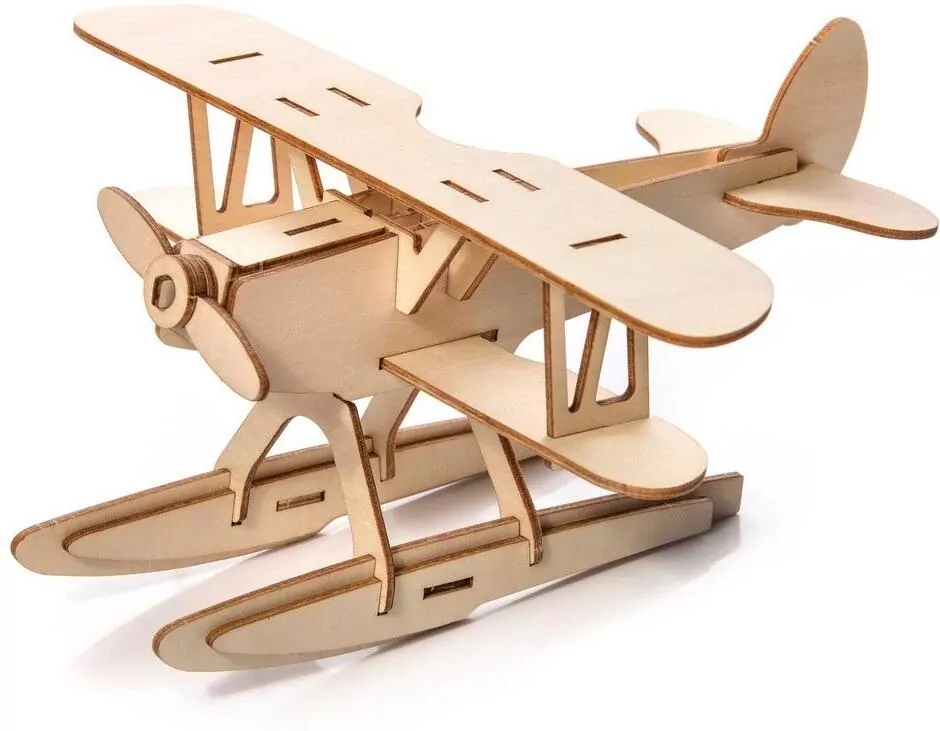 Puzzle drewniane 3D. Samolot - tantis.pl