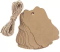 Zawieszki kraft ze sznurkiem szyld vintage 12szt - tantis.pl