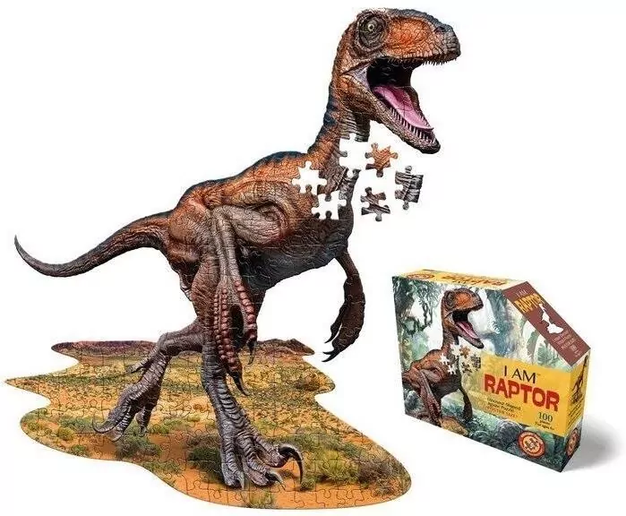 Puzzle konturowe 100. I am Raptor - tantis.pl