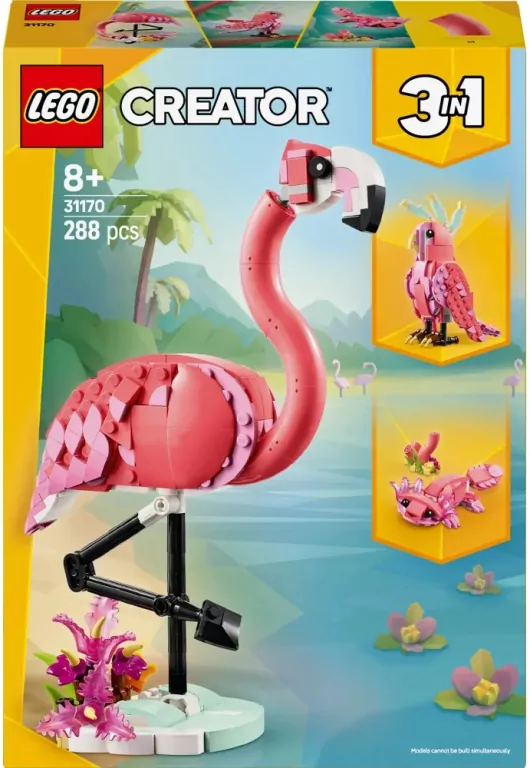 LEGO® Dzikie zwierzęta: różowy flaming 31170 - tantis.pl
