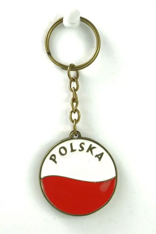 Brelok metalowy dwustronny Orzeł - Flaga. Euro 2024 - tantis.pl