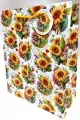 Torebka ozdobna matowa 26x32x12cm słoneczniki - tantis.pl