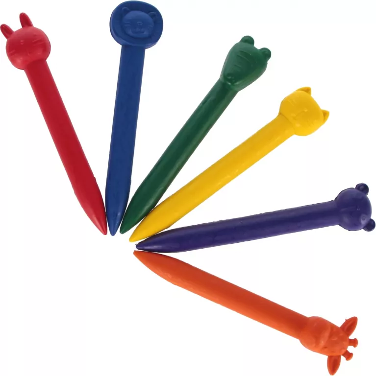 KREDKI WOSK 6KOL KSZTALT ZWIERZ STK WB 24/48 - tantis.pl
