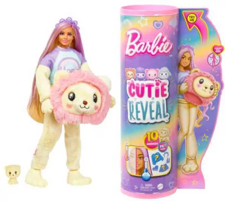 Lalka Barbie Cutie Reveal Lew Seria Słodkie stylizacje HKR06 MATTEL