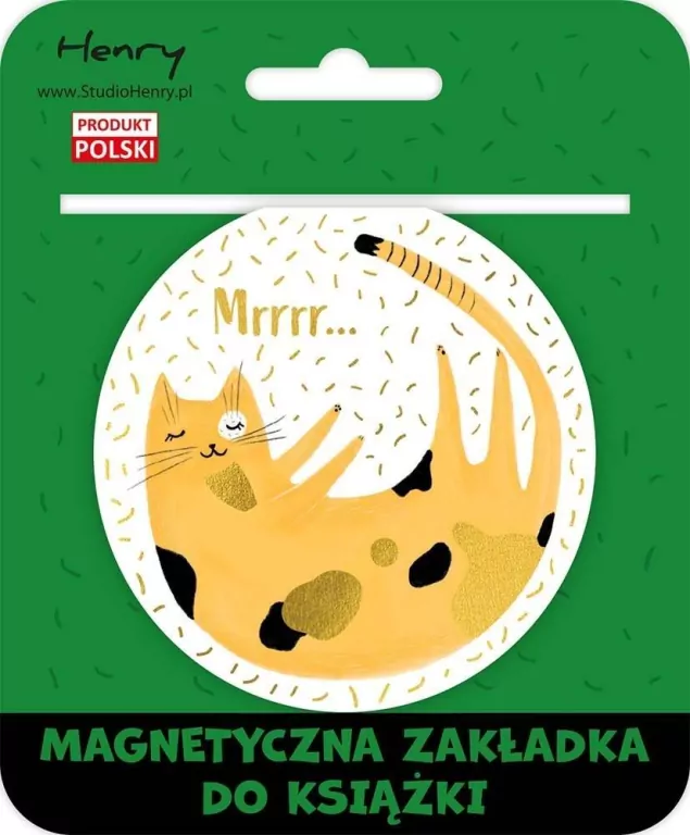 Zakładka magnetyczna kulka 2 kot żółty - tantis.pl