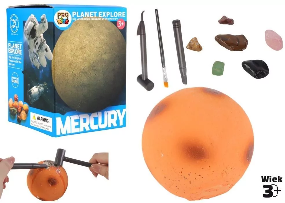 Wykopaliska minerałów planeta Merkury - tantis.pl