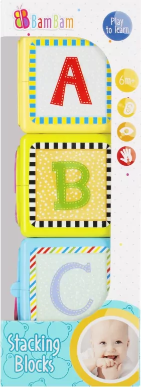 Klocki edukacyjne 3szt BAM BAM - tantis.pl