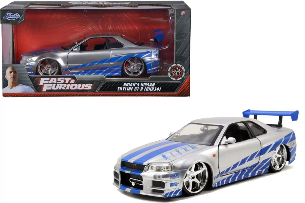 Jada F&F Nissan Skyline GTR silver 1:24 - tantis.pl