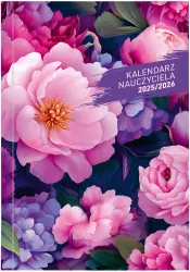 Kalendarz nauczyciela 2025/26. PCV. A5 tygodniowy. Kwiaty