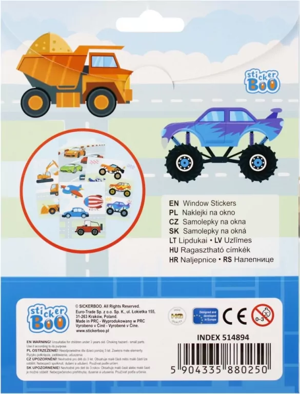 Naklejki na okno. Auta - tantis.pl