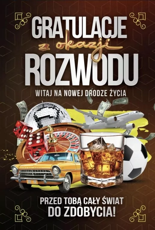 Karnet Rozwód Męski z zawieszką - tantis.pl