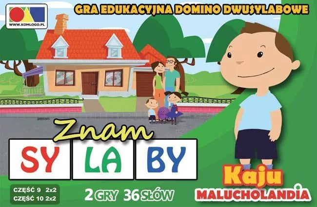 Gra domino. Znam sylaby. Cz. 9 i 10 - zestaw Kaju - tantis.pl
