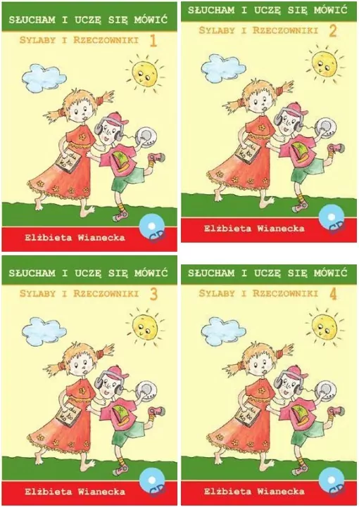 Pakiet: Słucham i uczę się mówić. Sylaby i rzeczowniki. Tom 1-4 - tantis.pl