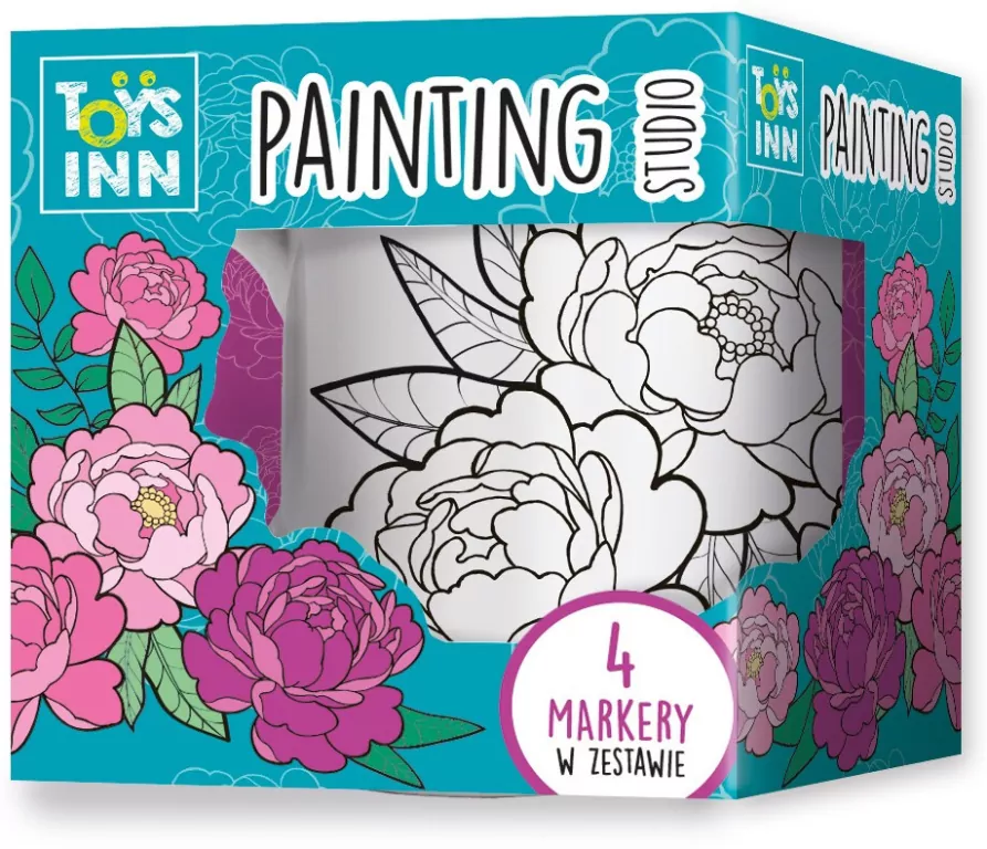 Kubek do kolorowania Peonie. Toyslnn - tantis.pl