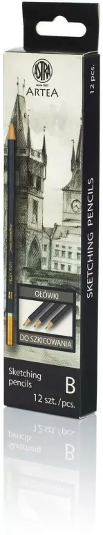 Ołówek do szkicowania B Artea 12 sztuk - tantis.pl