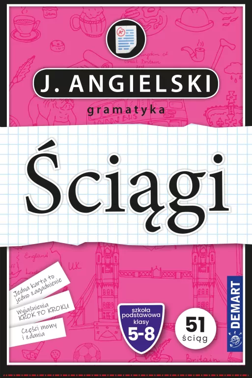 Ściągi edukacyjne. Gramatyka. Język angielski - tantis.pl