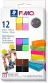 Fimo Neon. 12 kostek x 25g - tantis.pl