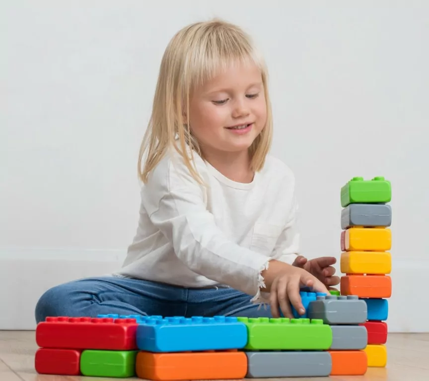 Klocki Budowlane Cegły Junior 40. Okna + drzwi - tantis.pl
