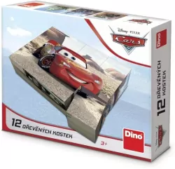 Klocki drewniane Auta Cars 12el