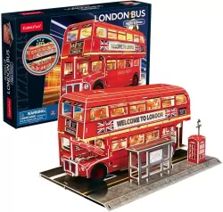 Puzzle 3D. Londyński autobus