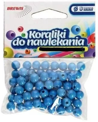 Koraliki do nawlekania niebieskie. 8mm 16 - tantis.pl