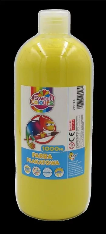 Farba plakatowa 1000ml. Żółta - tantis.pl