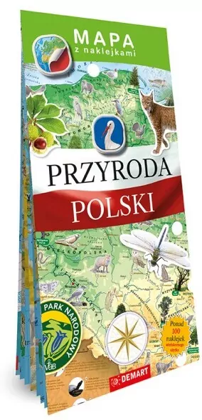 Mapa z naklejkami Przyroda Polski - tantis.pl