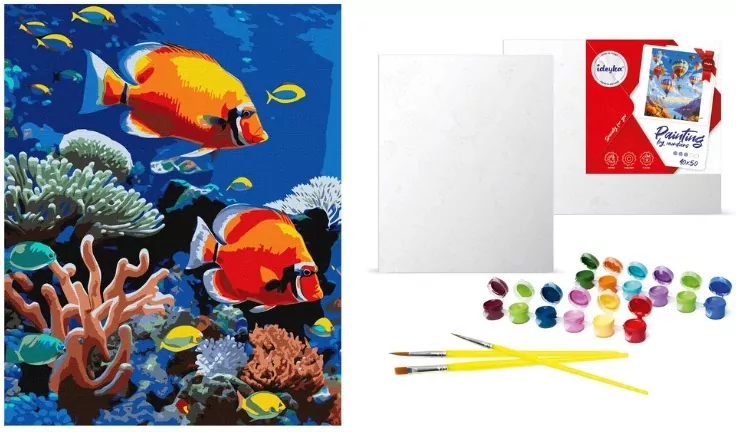 Malowanie po numerach - Jaskrawa rafa 40x50cm - tantis.pl