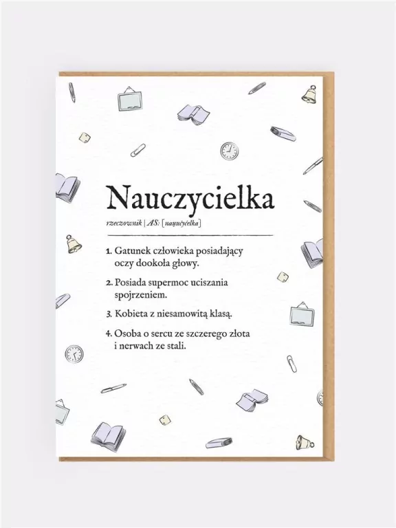 Karnet okolicznościowy Nauczycielka - tantis.pl