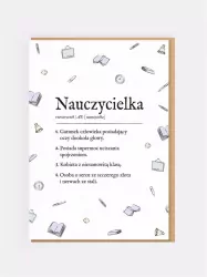 Karnet okolicznościowy Nauczycielka
