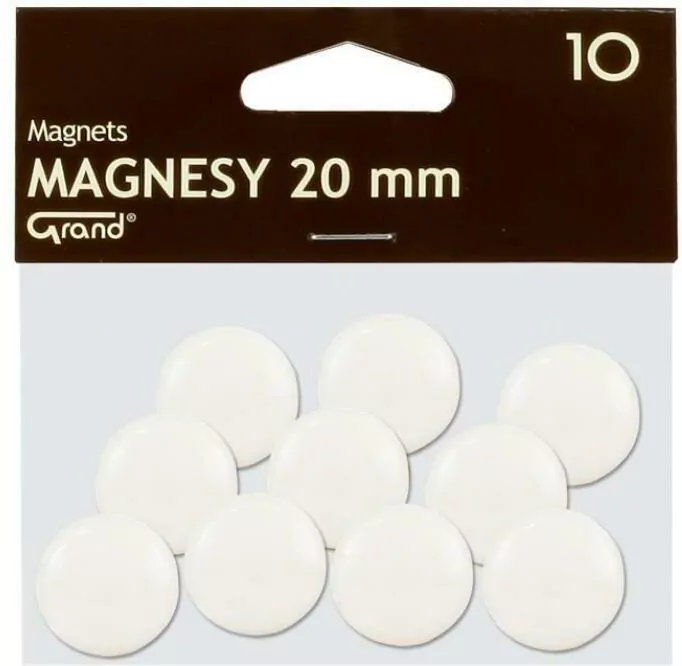 Magnes. 20 mm, biały, 10 sztuk - tantis.pl