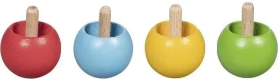 Drewniany bączek 4 kolory