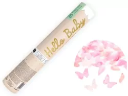 Tuba z motylkami różowymi 20cm