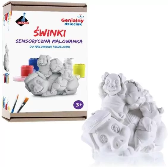 Malowanka sensoryczna Świnki. Genialny dzieciak - tantis.pl