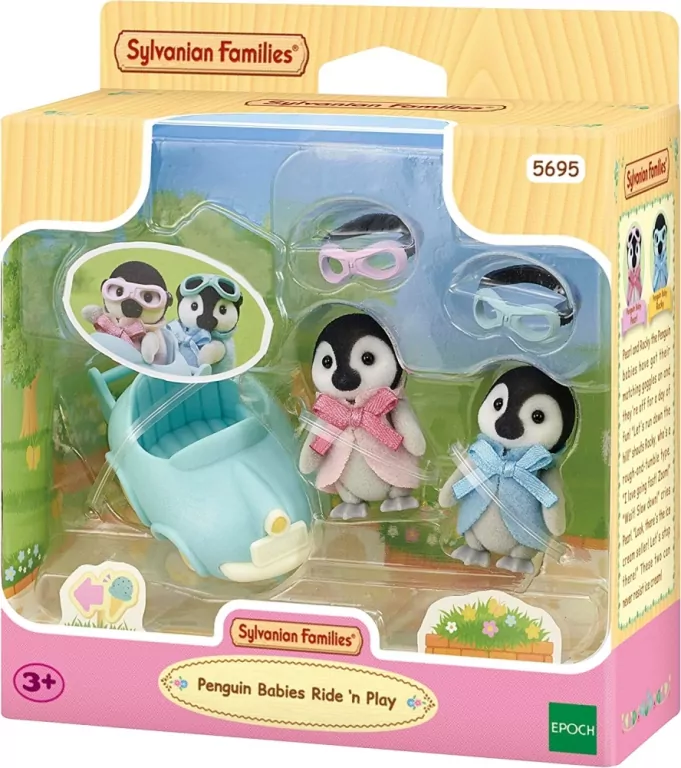 Rodzina pingwinów. Bliźniaki w samochodzie. Sylvanian Families - tantis.pl