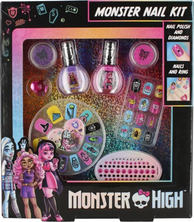 Zestaw do paznokci 22x25x4cm Monster High - tantis.pl