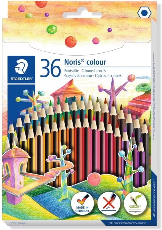Kredki Noris colour Wopex sześciokątne 36 kolorów - tantis.pl