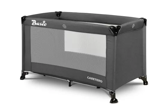 Caretero Łóżeczko turystyczne Basic grafitowe