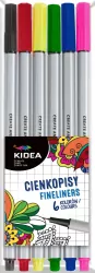 Cienkopisy 6 kolorów KIDEA