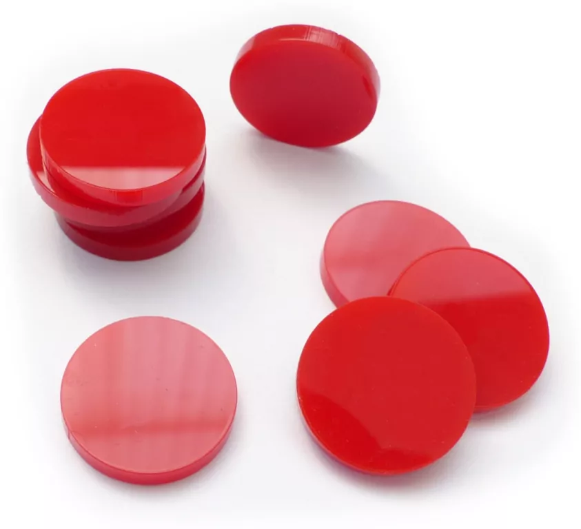 Znaczniki akryl czerwone koło 22x3 - tantis.pl