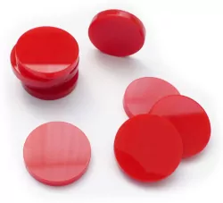 Znaczniki akryl czerwone koło 22x3