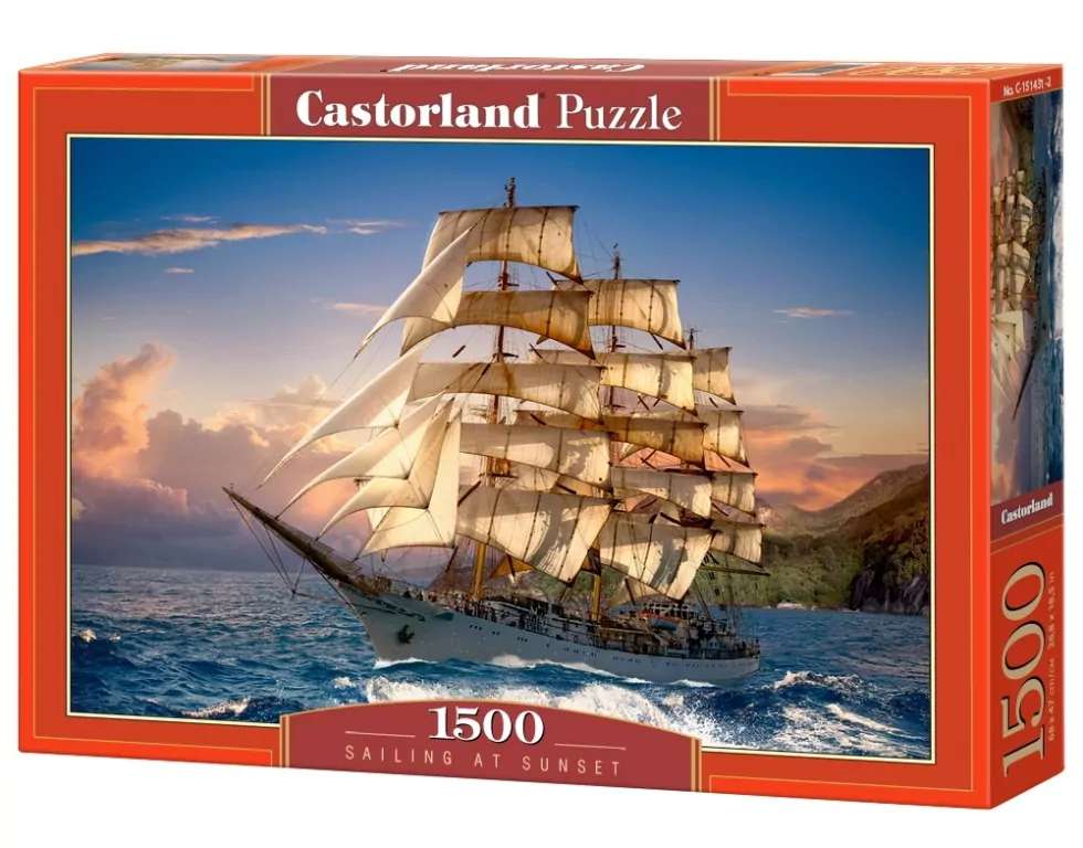 Puzzle 1500. Sailing at Sunset. Żegluga o zmierzchu. 151431 - tantis.pl